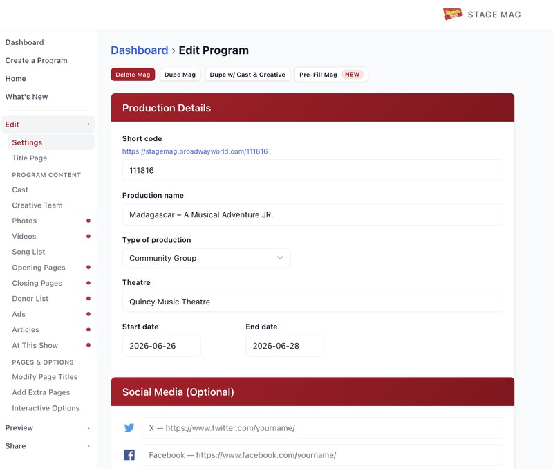 Create a Program
