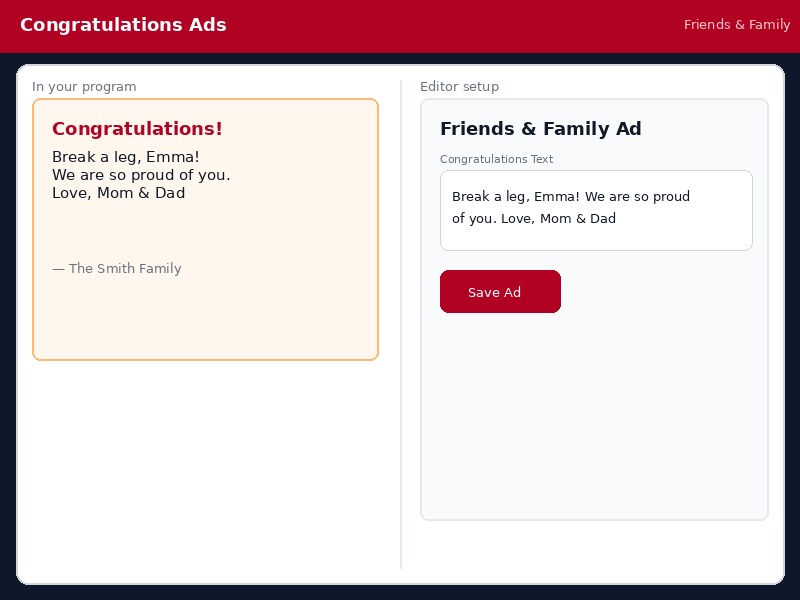 Congratulations Ads